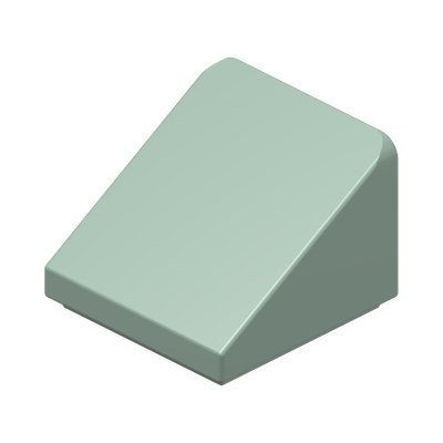 ROOF TILE 1X1X2/3, ABS · Sand Green (réf. BrickLink Sand Green)