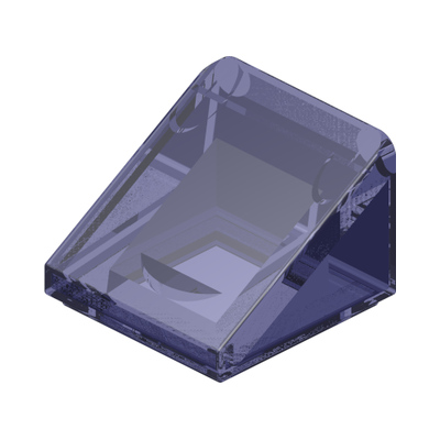 Slope 30 1 x 1 x 2/3 · Tr.bright Bluish Violet (réf. BrickLink Trans-Purple)
