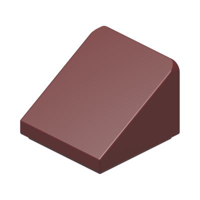 ROOF TILE 1X1X2/3, ABS · New Dark Red (réf. BrickLink Dark Red)