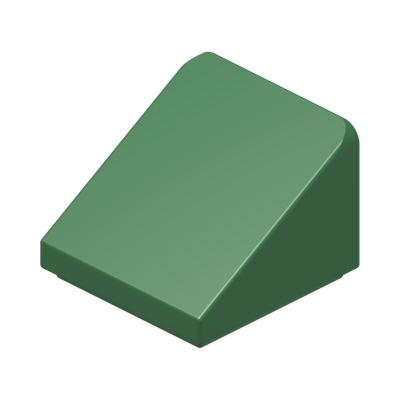 ROOF TILE 1X1X2/3, ABS · Dark Green (réf. BrickLink Green)