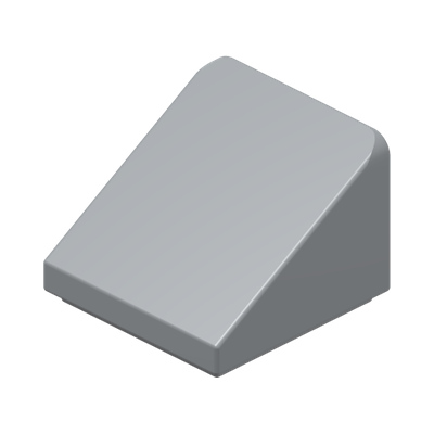 ROOF TILE 1X1X2/3, ABS · Medium Stone Grey (réf. BrickLink Light Bluish Gray)
