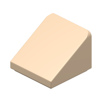 ROOF TILE 1X1X2/3, ABS · Light Nougat (réf. BrickLink Light Nougat)