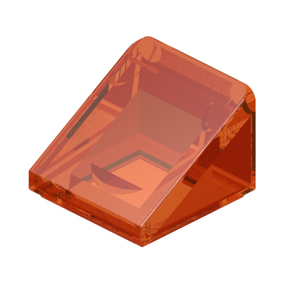 ROOF TILE 1X1X2/3 · Tr. Bright Orange (réf. BrickLink Trans-Orange)