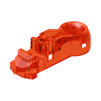 Bionicle Head Connector Block Eye / Brain Stalk (Piraka) - Light-Up · LEGO 4288205 (réf. BrickLink 54359) · Couleur BrickLink : Trans-Neon Orange
