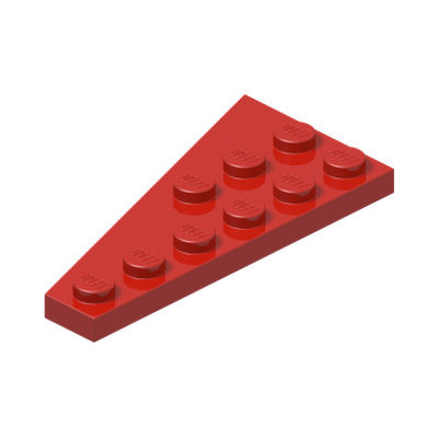 RIGHT PLATE 3X6 W. ANGLE · Bright Red (réf. BrickLink Red)