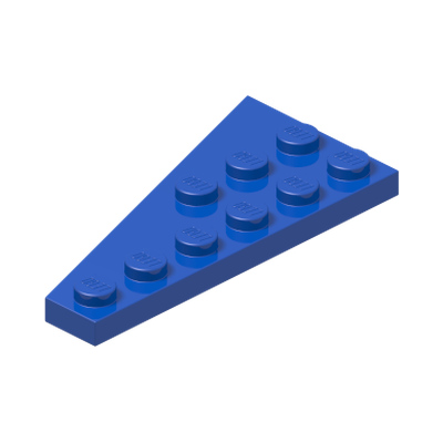 RIGHT PLATE 3X6 W. ANGLE · Bright Blue (réf. BrickLink Blue)