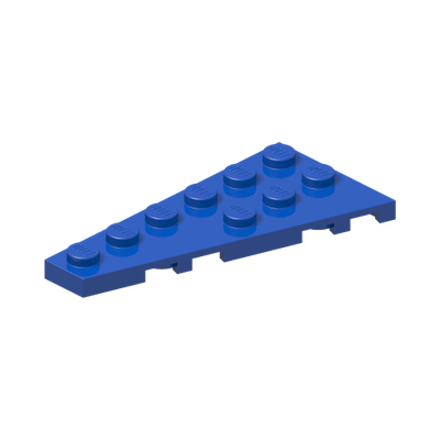 LEFT PLATE 3X6 W ANGLE · Bright Blue (réf. BrickLink Blue)