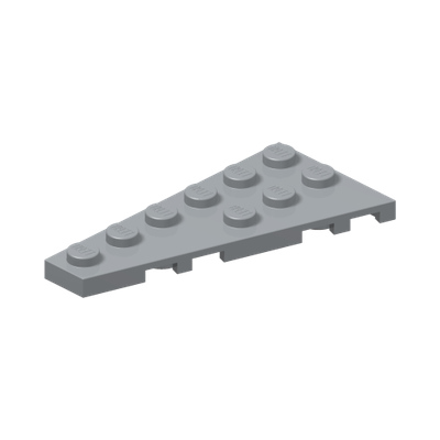 LEFT PLATE 3X6 W ANGLE · Medium Stone Grey (réf. BrickLink Light Bluish Gray)
