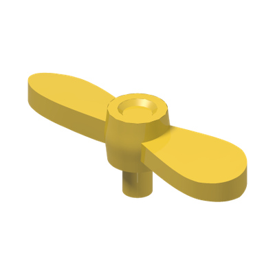 PROPELLER, W/ 1.5 SHAFT, NO. 1 · LEGO 6265497 (réf. BrickLink 54568) · Bright Yellow (réf. BrickLink Yellow)