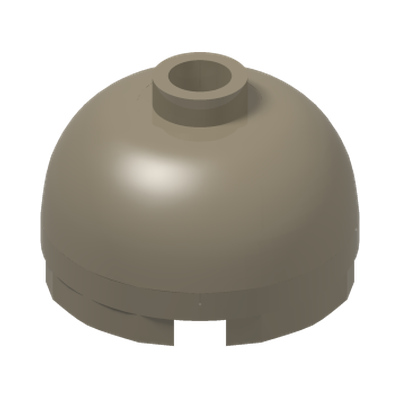 Brick, Round 2 x 2 Dome Top · Couleur BrickLink : Dark Tan