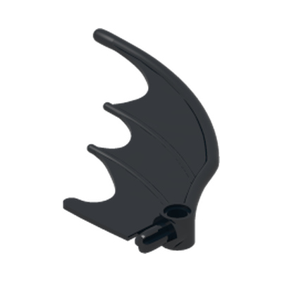 Wing 8x10 ø 4,85 · LEGO 6433446 (réf. BrickLink 55706) · Black (réf. BrickLink Black)