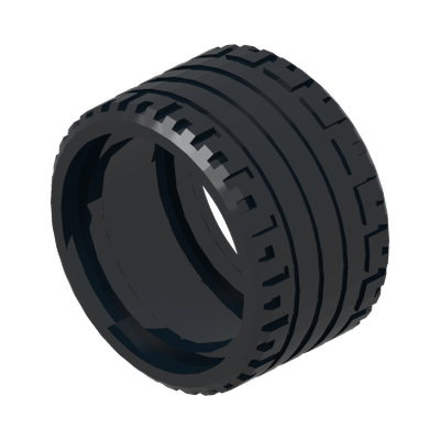 TYRE LOW WIDE Ø37 X 22 · LEGO 4499234 (réf. BrickLink 55978) · Black (réf. BrickLink Black)