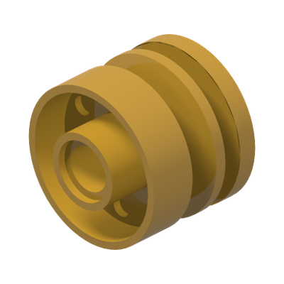 RIM WIDE 18x14 W. HOLE Ø4.8 · Warm Gold (réf. BrickLink Pearl Gold)