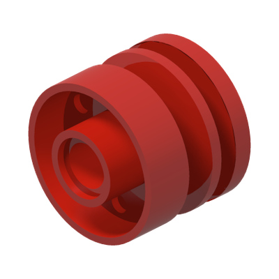 RIM WIDE 18X14 W. HOLE Ø4.8 · Bright Red (réf. BrickLink Red)