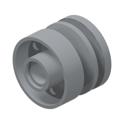 RIM WIDE 18x14 W. HOLE Ø4.8 · Medium Stone Grey (réf. BrickLink Light Bluish Gray)