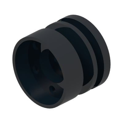 RIM WIDE 18X14 W/ CROSS Ø4.8 · Black (réf. BrickLink Black)