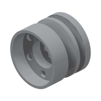RIM WIDE 18X14 W. CROSS Ø4.8 · Medium Stone Grey (réf. BrickLink Light Bluish Gray)