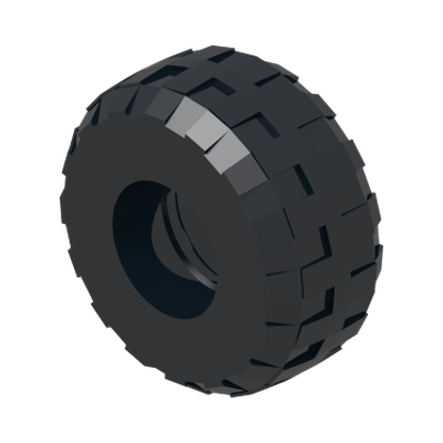 TYRE BALLOON WIDE Ø 24x12 · LEGO 6162541 (réf. BrickLink 56890) · Black (réf. BrickLink Black)