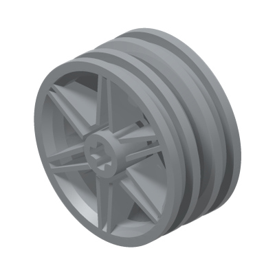 RIM NARROW Ø 30/14 W/ CROSS · Medium Stone Grey (réf. BrickLink Light Bluish Gray)