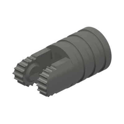 FRICTION FORK W/ CROSS HOLE · Dark Stone Grey (réf. BrickLink Dark Bluish Gray)