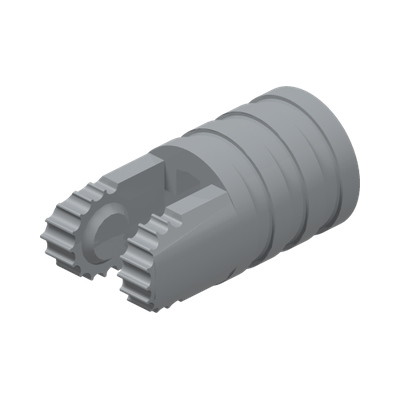FRICTION FORK W/ CROSS HOLE · Medium Stone Grey (réf. BrickLink Light Bluish Gray)