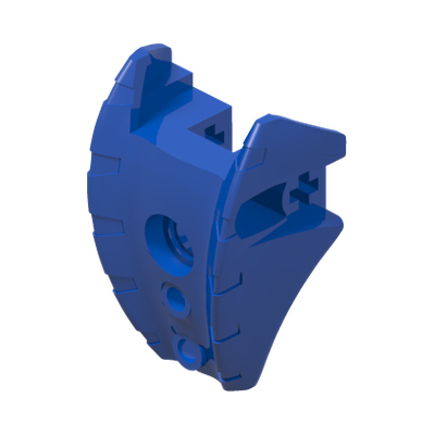 Bionicle Barraki Carapar Thigh and Shoulder Cover · Réf. BrickLink 57557 · Bright Blue (réf. BrickLink Blue)