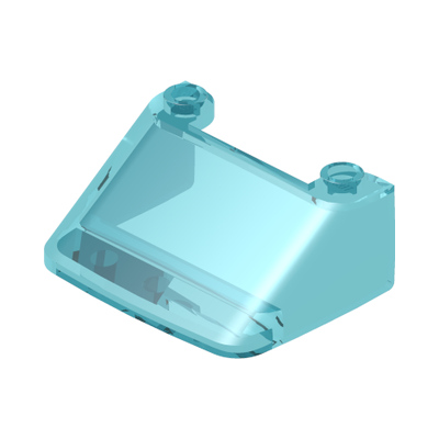 WINDSCREEN  4X3X1 1/3 · Tr. Light Blue (réf. BrickLink Trans-Light Blue)