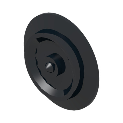 TRAIN WHEEL Ø16.6/Ø23 · LEGO 4496343 (réf. BrickLink 57878) · Black (réf. BrickLink Black)