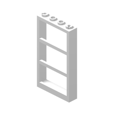 Window 1 x 4 x 6 with 3 Panes (for removable glass) · LEGO 6271168 (réf. BrickLink 57894) · Couleur BrickLink : White