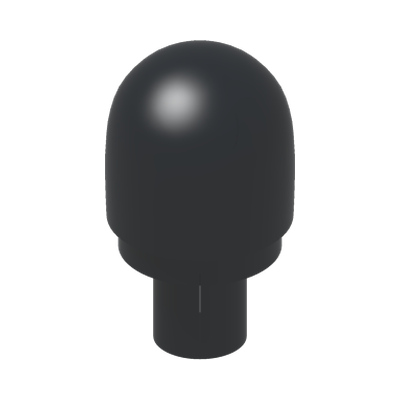 GLOBE W. 3.2 STICK · LEGO 6174075 (réf. BrickLink 58176) · Black (réf. BrickLink Black)