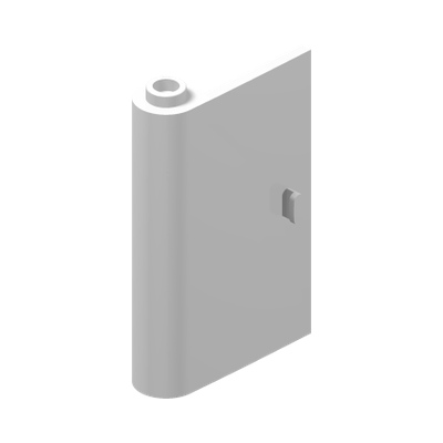 LEFT DOOR W/KNOB HINGE 1X3X4 · LEGO 4506668 (réf. BrickLink 58381) · White (réf. BrickLink White)