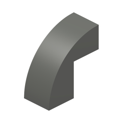 Slope, Curved 2 x 1 x 1 2/3 · Couleur BrickLink : Dark Bluish Gray