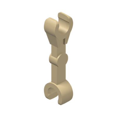 SPACE  ARM, ANGLED H. · Brick Yellow (réf. BrickLink Tan)