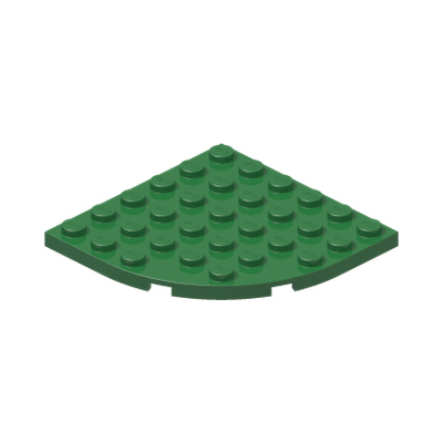PLATE 6X6 W. BOW · Dark Green (réf. BrickLink Green)