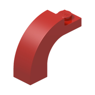 BRICK 1X3X2 W/INS AND OUTS.BOW · Bright Red (réf. BrickLink Red)