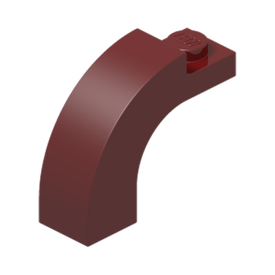 Arch 1 x 3 x 2 Curved Top · Couleur BrickLink : Dark Red