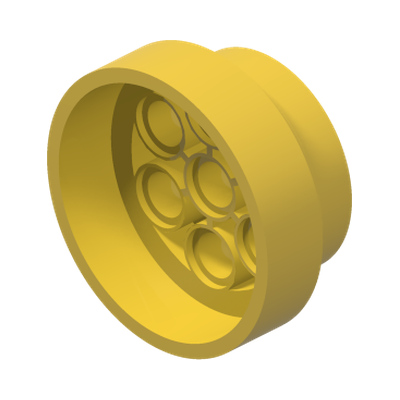Turbine ø31,37 w.holes ø 4,85 · Bright Yellow (réf. BrickLink Yellow)