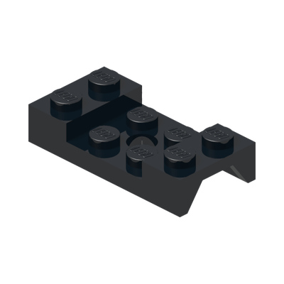 MUDGUARD 2X4 w. hole Ø4.9 · Black (réf. BrickLink Black)