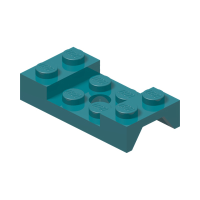 Vehicle, Mudguard 2 x 4 with Arch Studded with Hole · Couleur BrickLink : Dark Turquoise