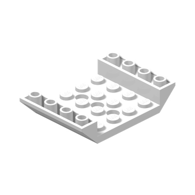 INV. ROOF TILE 4X6, 3XØ4.9 · LEGO 6345204 (réf. BrickLink 60219) · White (réf. BrickLink White)