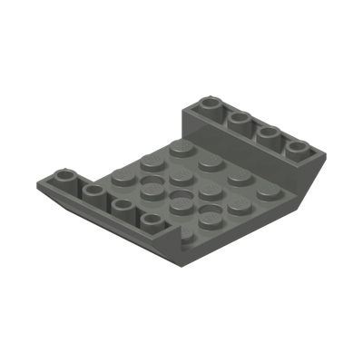 INV. ROOF TILE 4X6, 3XØ4.9 · Dark Stone Grey (réf. BrickLink Dark Bluish Gray)