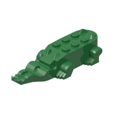 Alligator / Crocodile Body with 4 Bottom Teeth