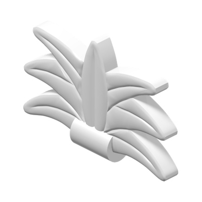 Minifigure, Plume Feathered Headdress · Réf. BrickLink 6029b · Couleur BrickLink : White