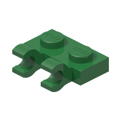 PLATE 1X2 W/HOLDER, VERTICAL · Dark Green (réf. BrickLink Green)