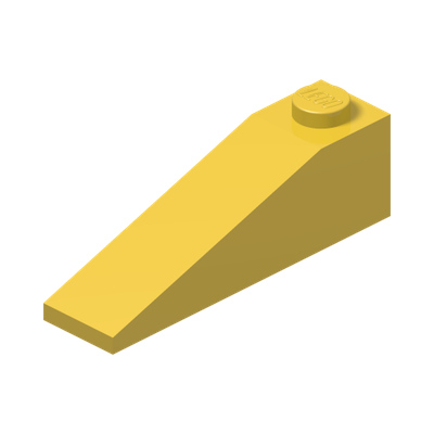 ROOF TILE 1X4X1 · Bright Yellow (réf. BrickLink Yellow)