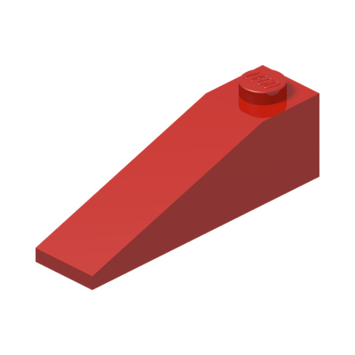 ROOF TILE 1X4X1 · Bright Red (réf. BrickLink Red)