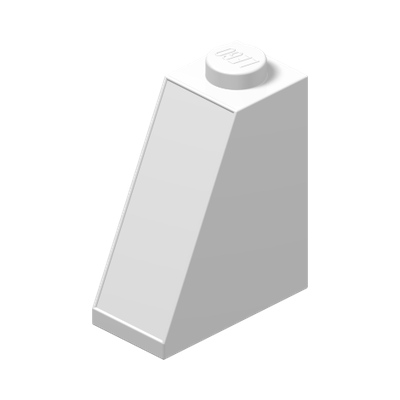 ROOF TILE 2X1X2 · LEGO 4515370 (réf. BrickLink 60481) · White (réf. BrickLink White)