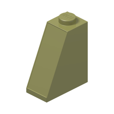 ROOF TILE 2X1X2 · Olive Green (réf. BrickLink Olive Green)