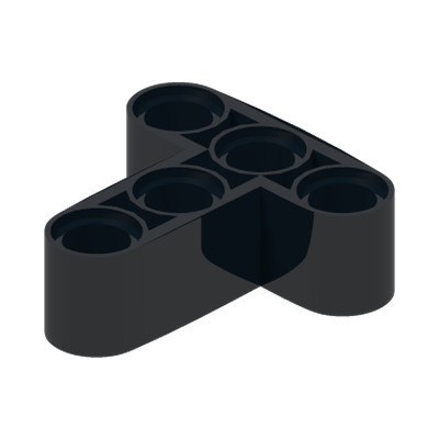 T-BEAM 3X3 W/HOLE Ø4.8 · Black (réf. BrickLink Black)