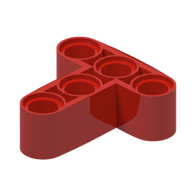 T-BEAM 3X3 W/HOLE Ø4.8 · Bright Red (réf. BrickLink Red)